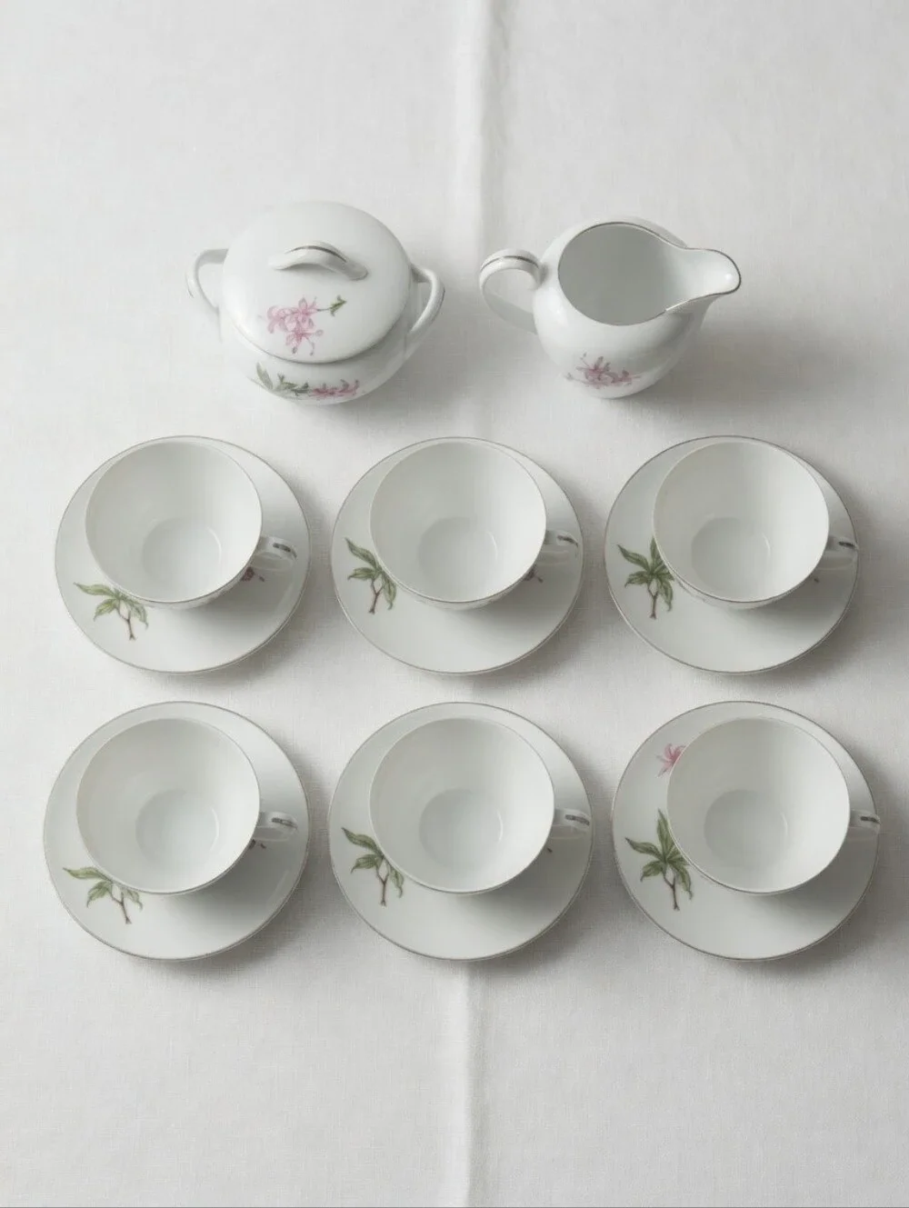 Vintage‎ Sango Spring Bouquet Fine China Tea Set - 14 pieces Service for 6
